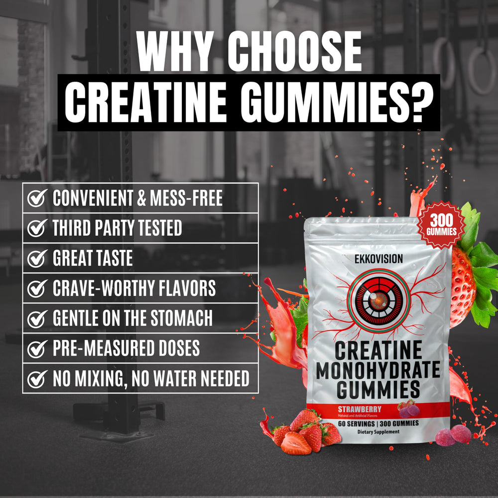 Gummies pack in a gym bag illustrating quick pre or post workout use.