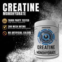 Ekkovision Creatine Micronized Powder scoop for precise, consistent dosing.