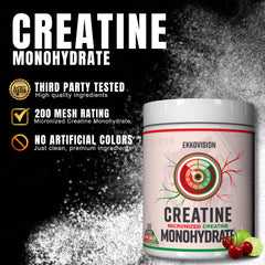 Cherry Limeade flavored creatine monohydrate in a glass, ready for a refreshing shake.