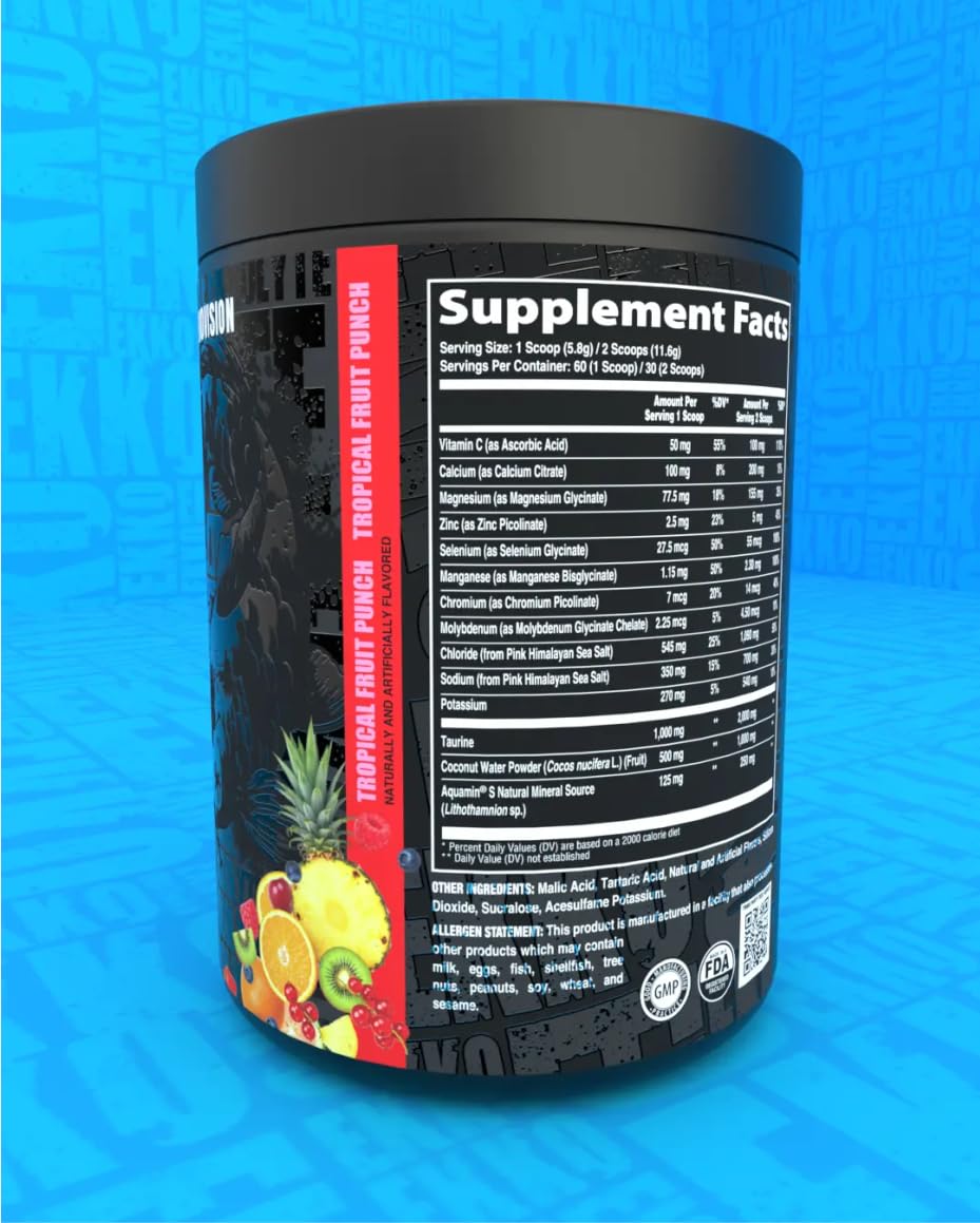 Ekkovision Ekkolyte Fruit Punch dissolves in water for refreshing hydration.