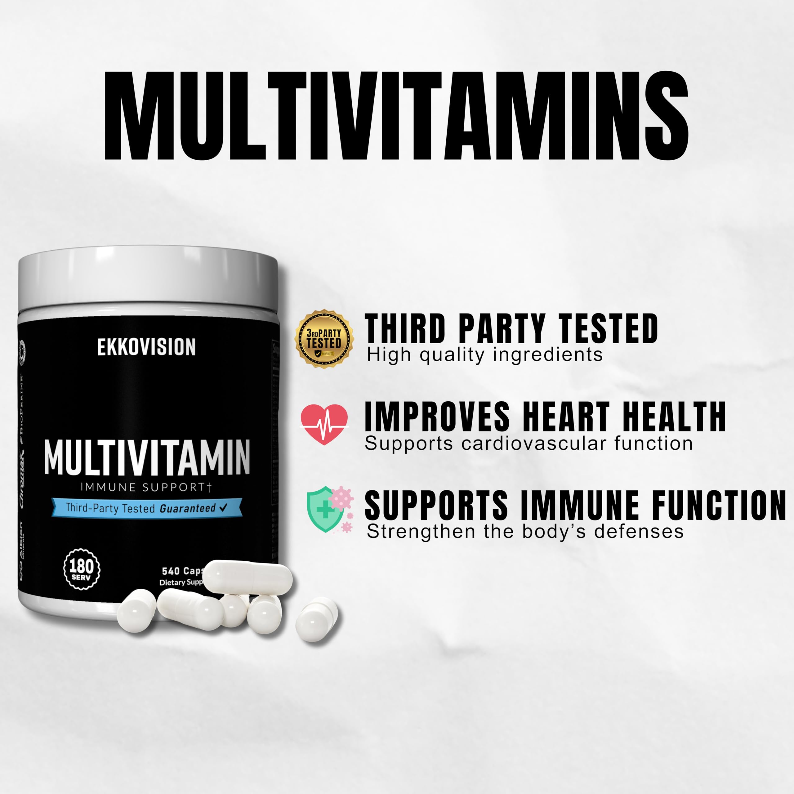 Curcumin C3 Complex extract highlighted as a key herbal ingredient.