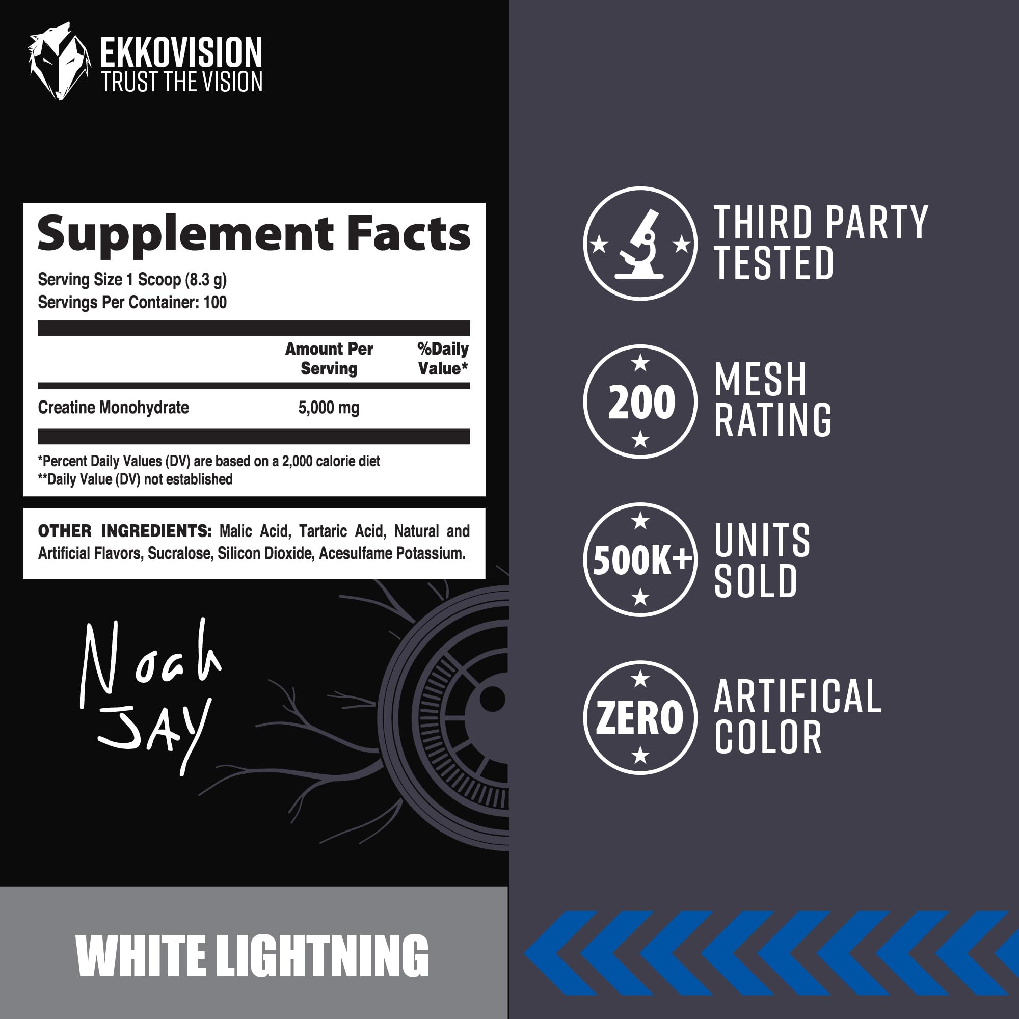 White Lightning flavor in a glass for a refreshing pre- or post-workout drink.