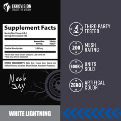 White Lightning flavor in a glass for a refreshing pre- or post-workout drink.