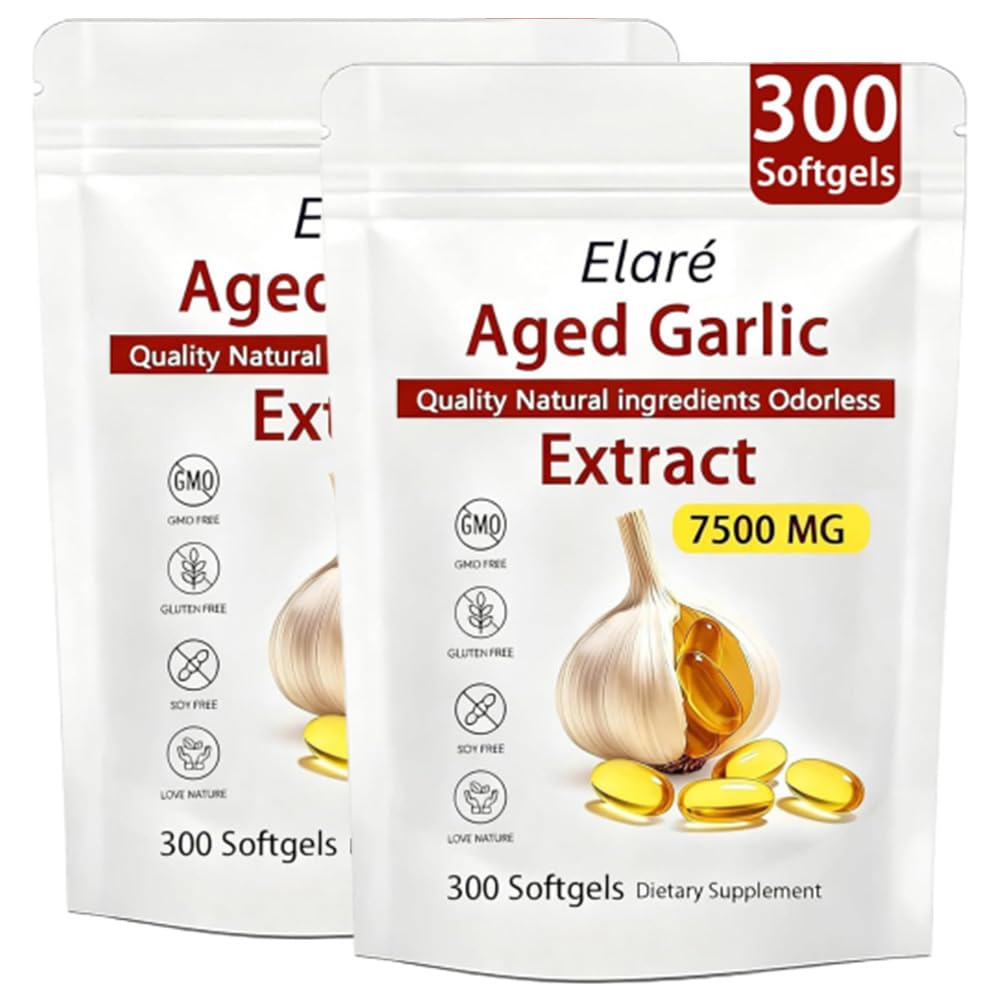 Elare aged garlic extract bottle for odorless daily capsules