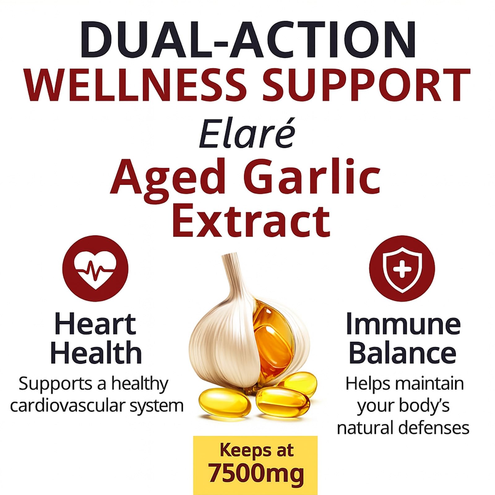 Elare heart and immune wellness concept image suggesting natural antioxidant support.
