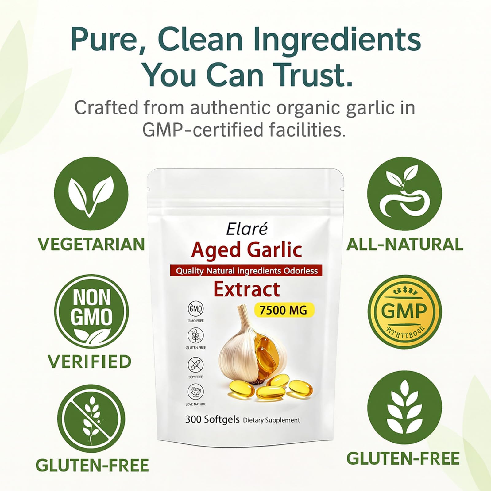 Elare shelf-stable packaging makes storage easy in any pantry.