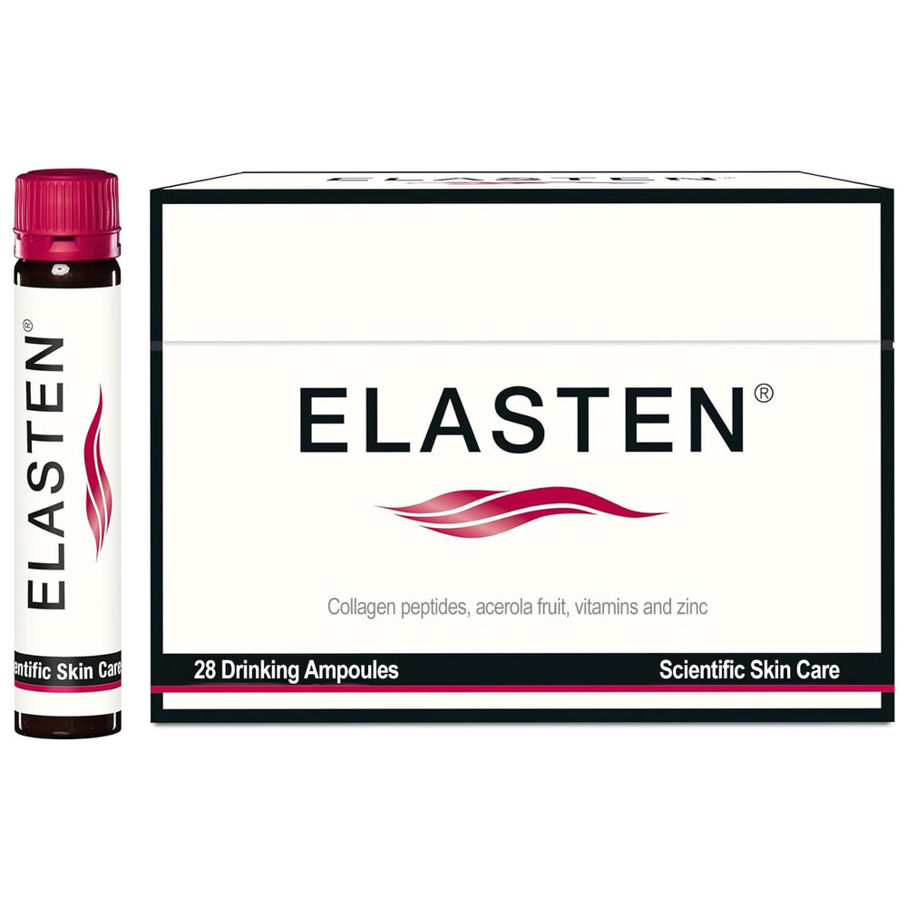 Elasten liquid collagen ampoules glow from within to boost skin radiance.