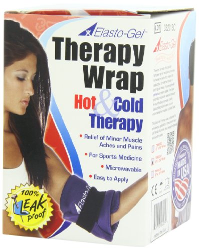 Arm wrap conforms to the body for even heat or cold contact with Elasto-Gel.