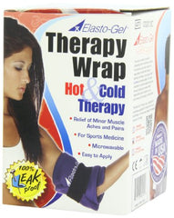Arm wrap conforms to the body for even heat or cold contact with Elasto-Gel.