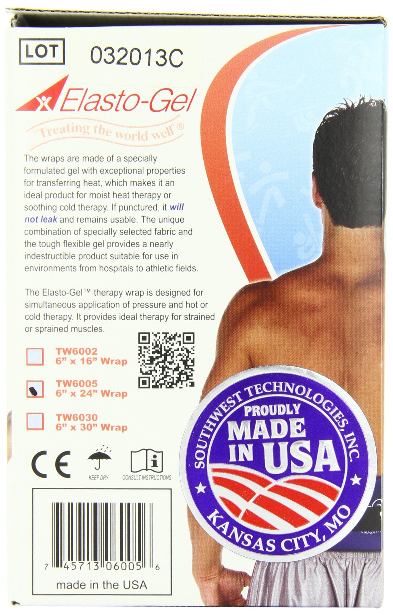 Folded Elasto-Gel wrap for compact, convenient therapy on the go.