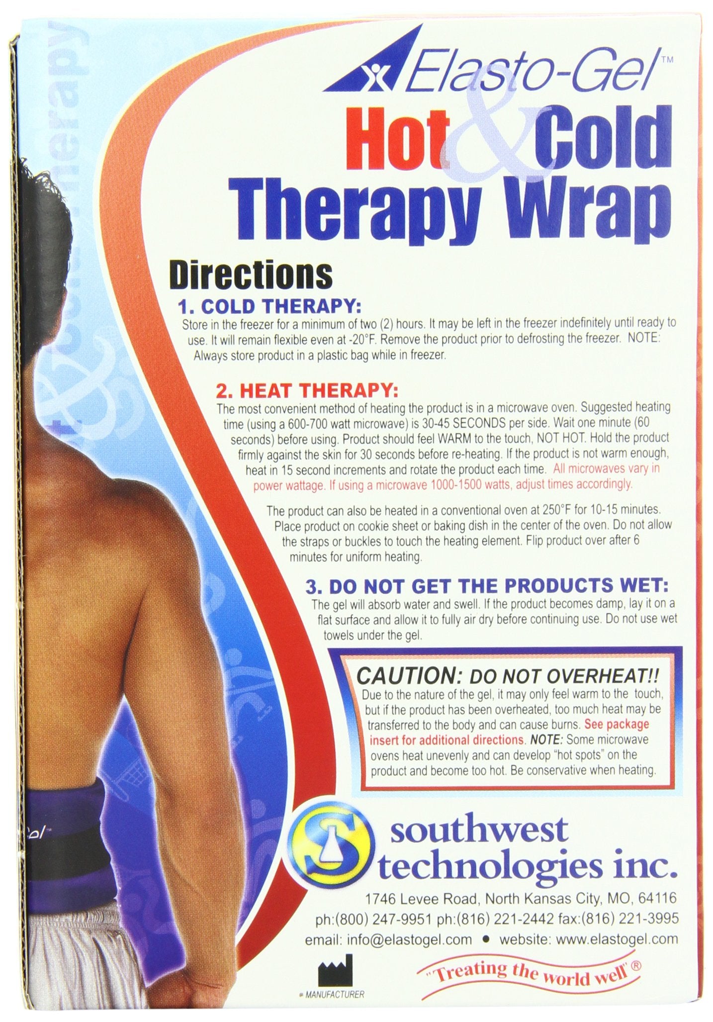 Stretch fabric closeup shows flexible conforming fit for targeted therapy.