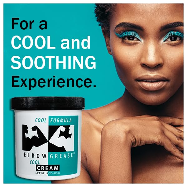 Hands applying Elbow Grease Cool Cream for relaxed muscles and refreshed skin