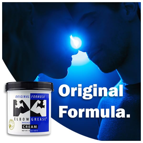 Elbow Grease Original Massage Cream close-up demonstrates smooth spread and skin hydration.