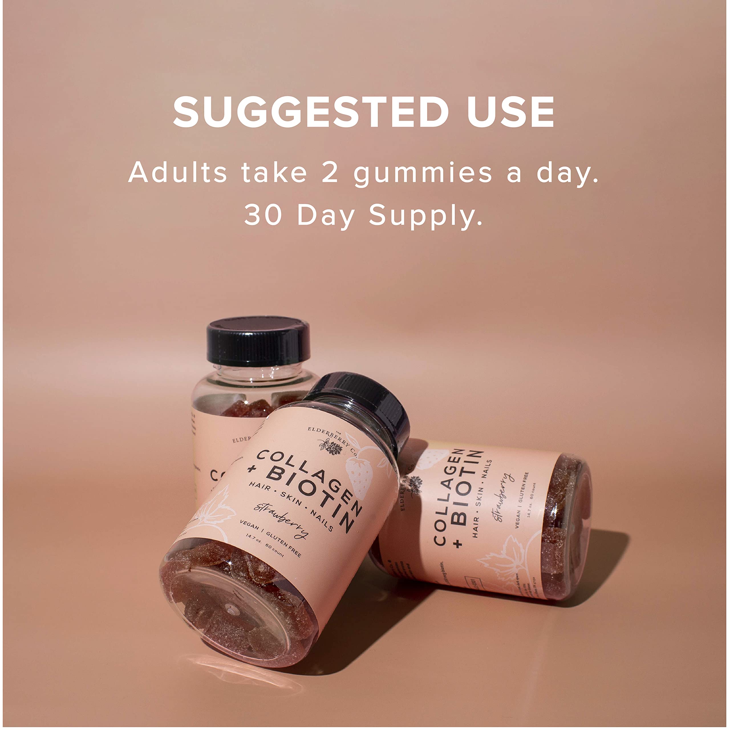 Open bottle of The Elderberry Co. gummies ready for your routine.