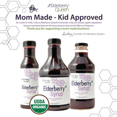 Elderberry Queen dropper inside ensures precise dosage every time.
