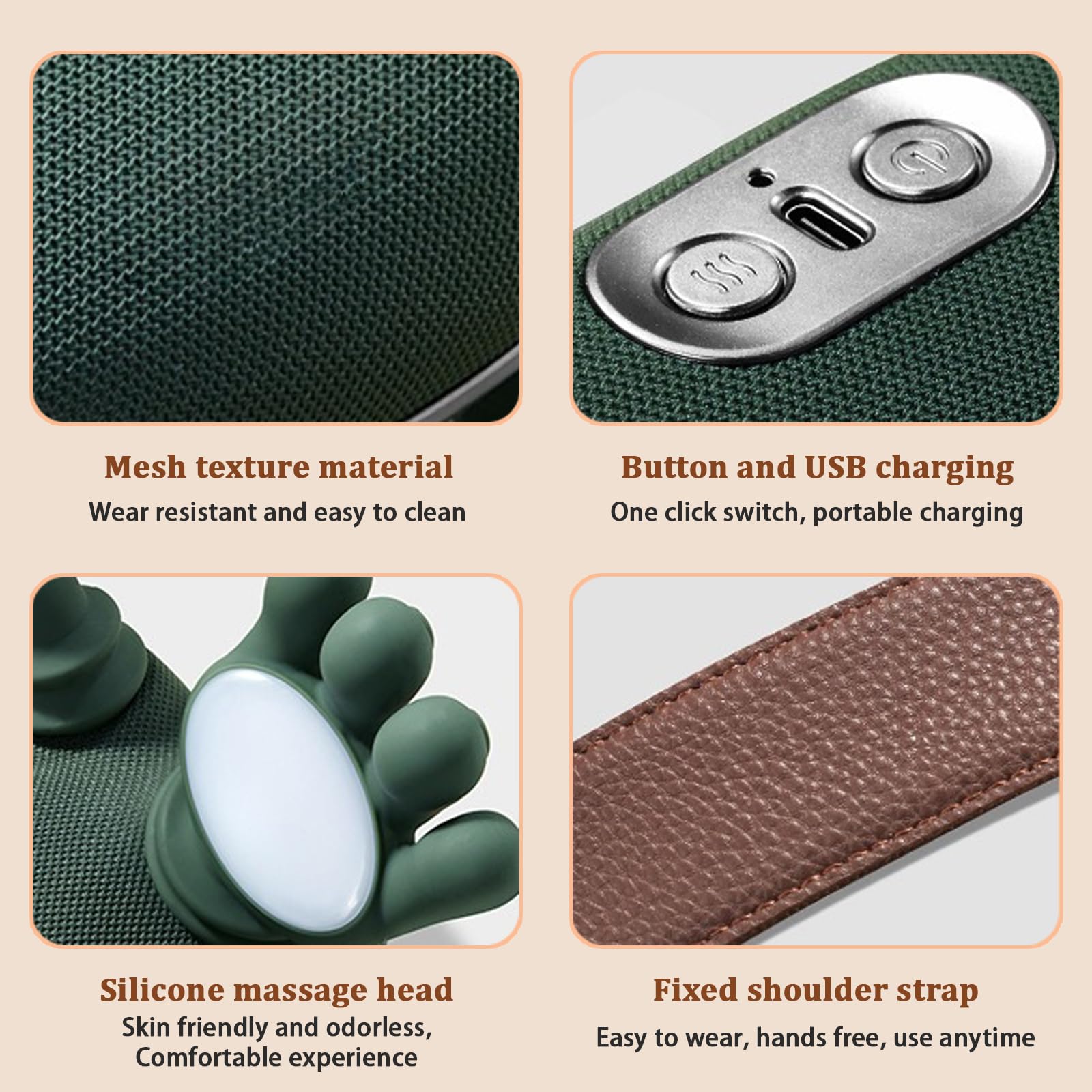 Electric Shiatsu Neck Shoulder Massager with Heat fits easily in a bag for travel.