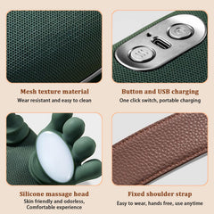 Electric Shiatsu Neck Shoulder Massager with Heat fits easily in a bag for travel.