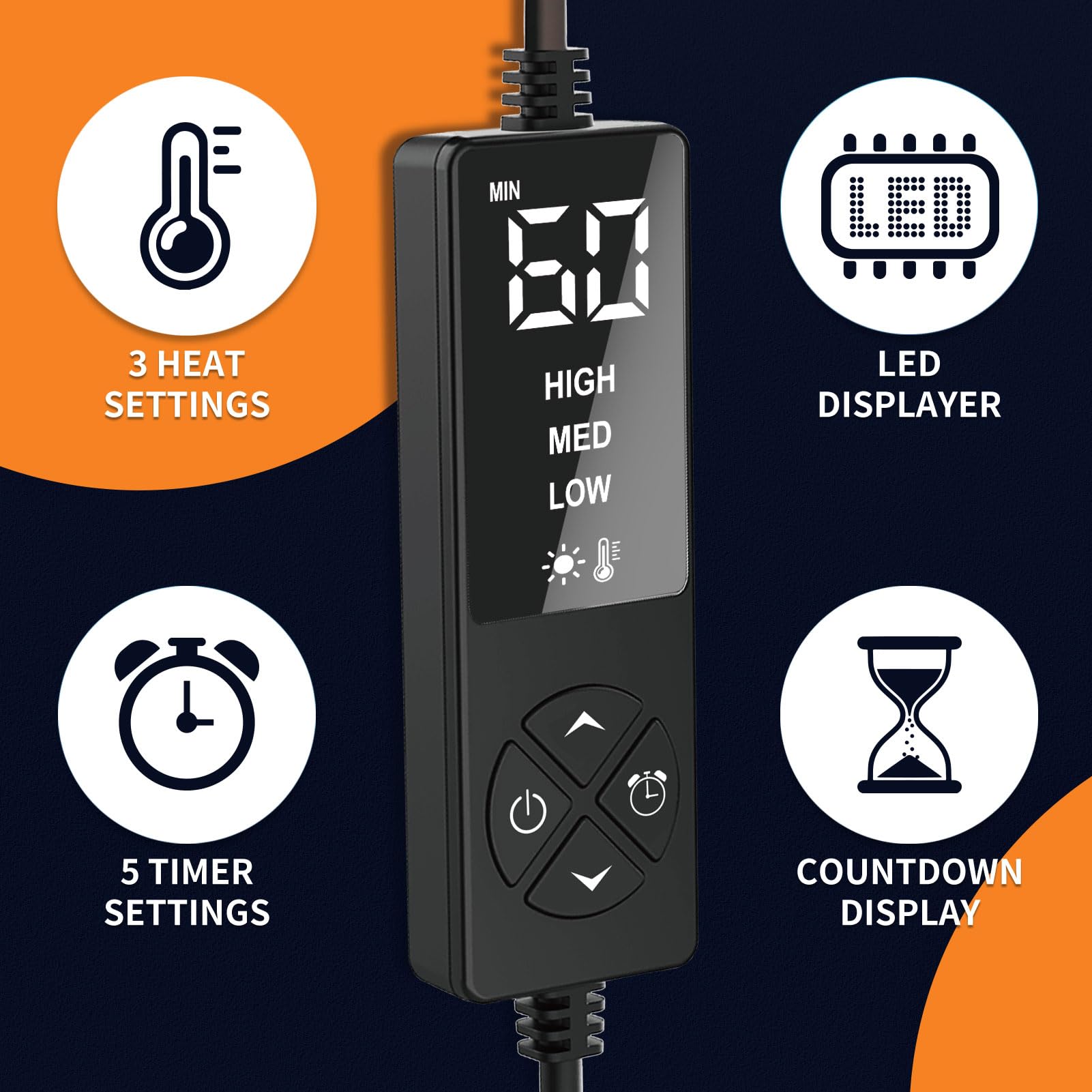 ELEKHEAL moist heat spray option enhances tissue warmth for faster comfort.