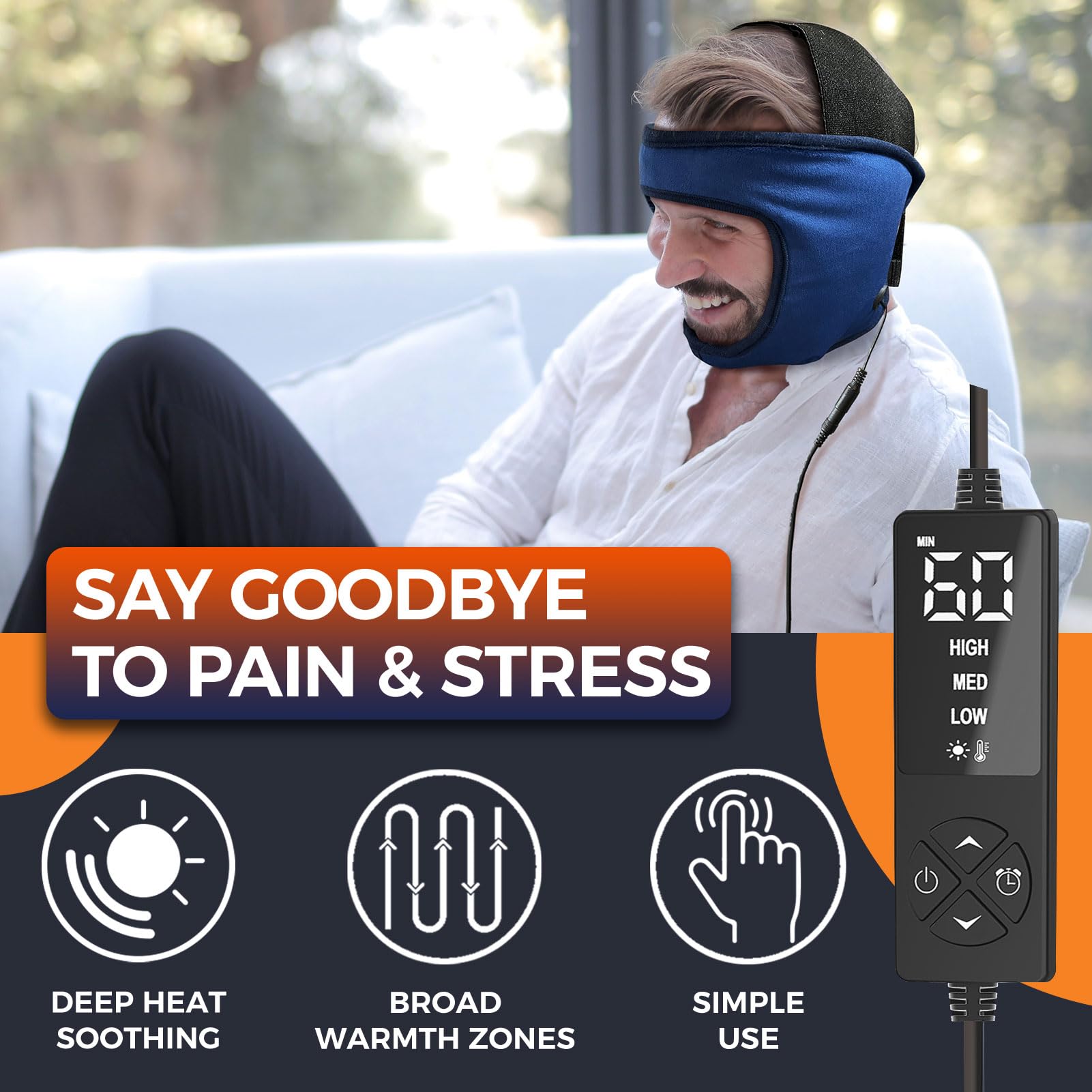 Elegant packaging for ELEKHEAL electric jaw heating pad, ready for gifting.