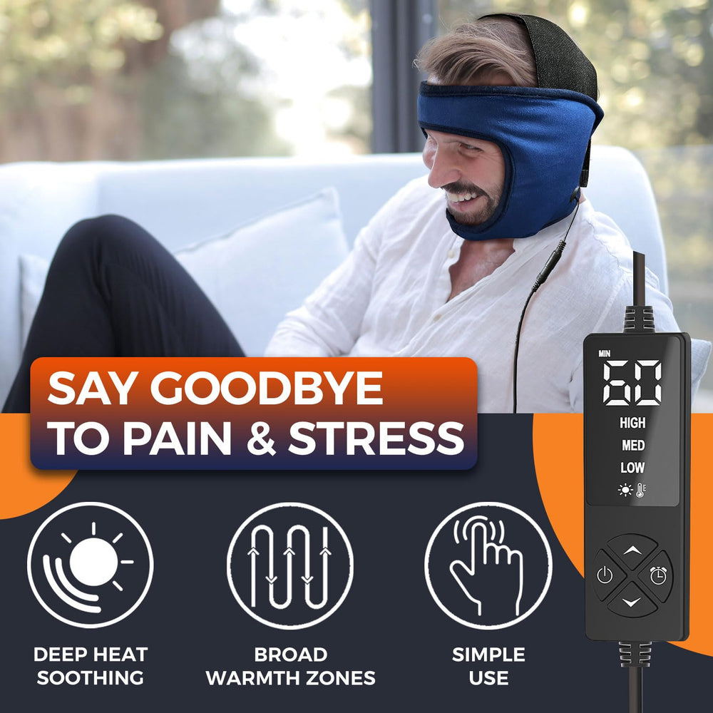Elegant packaging for ELEKHEAL electric jaw heating pad, ready for gifting.