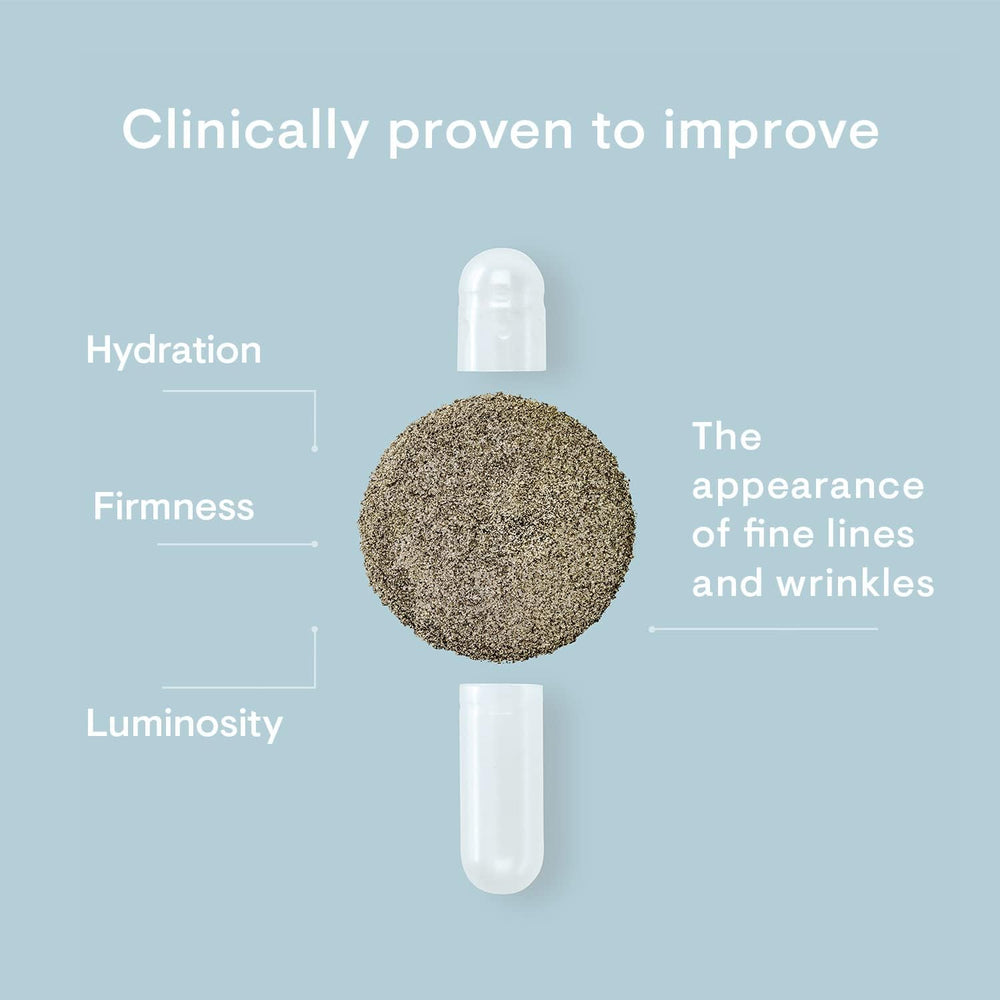 Packaging detail on Elemis bottle highlights freshness and quality.