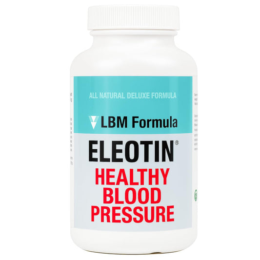 Eleotin LBM bottle front view for daily circulatory support.
