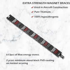 Elerbuty hypoallergenic titanium bracelet is skin-friendly, corrosion-resistant, and durable.