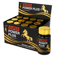Elestoria Power Plus Super bottle front showing premium ginseng blend for daily vitality.