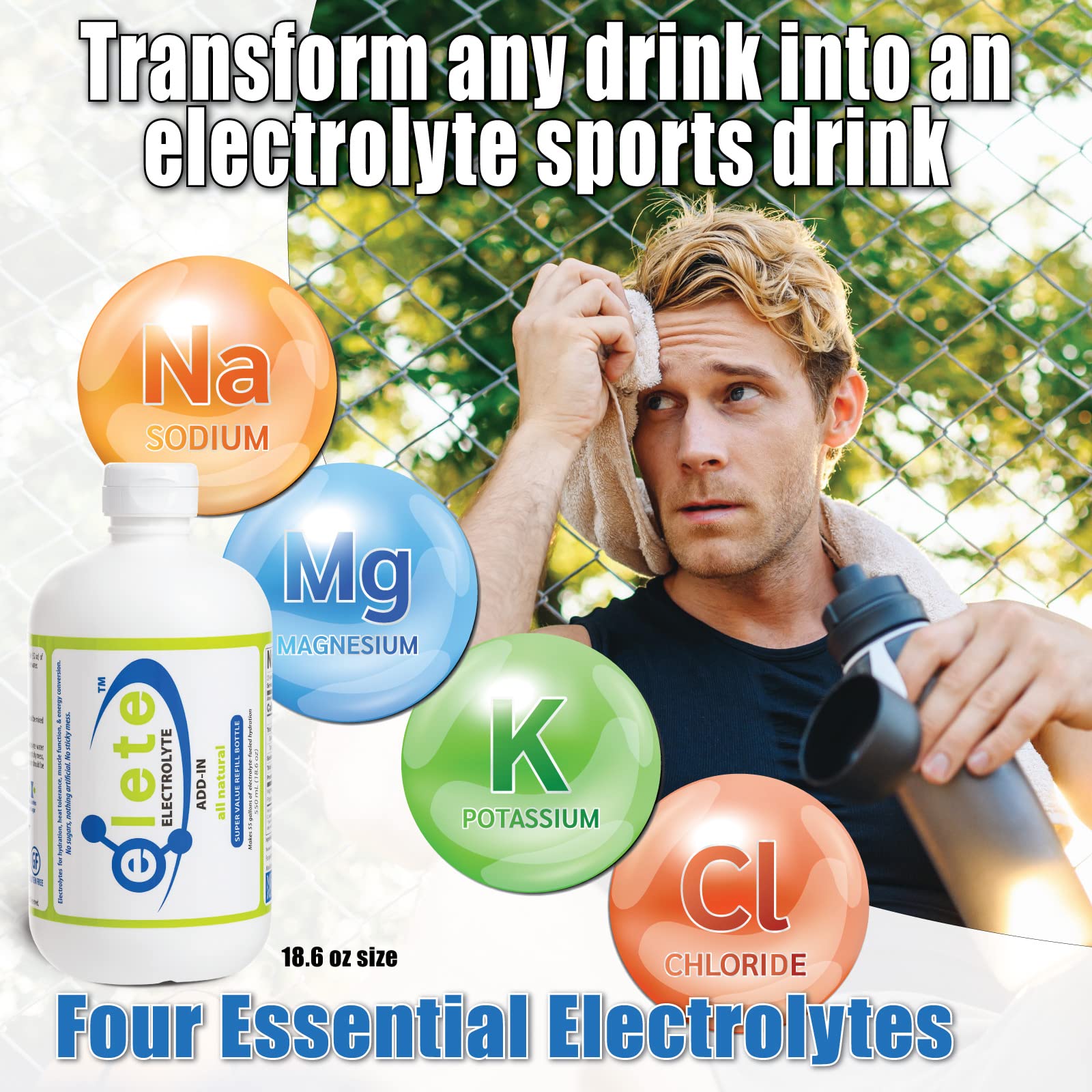 Elete Citrilyte Add-In liquid-drops add electrolytes to water for improved hydration