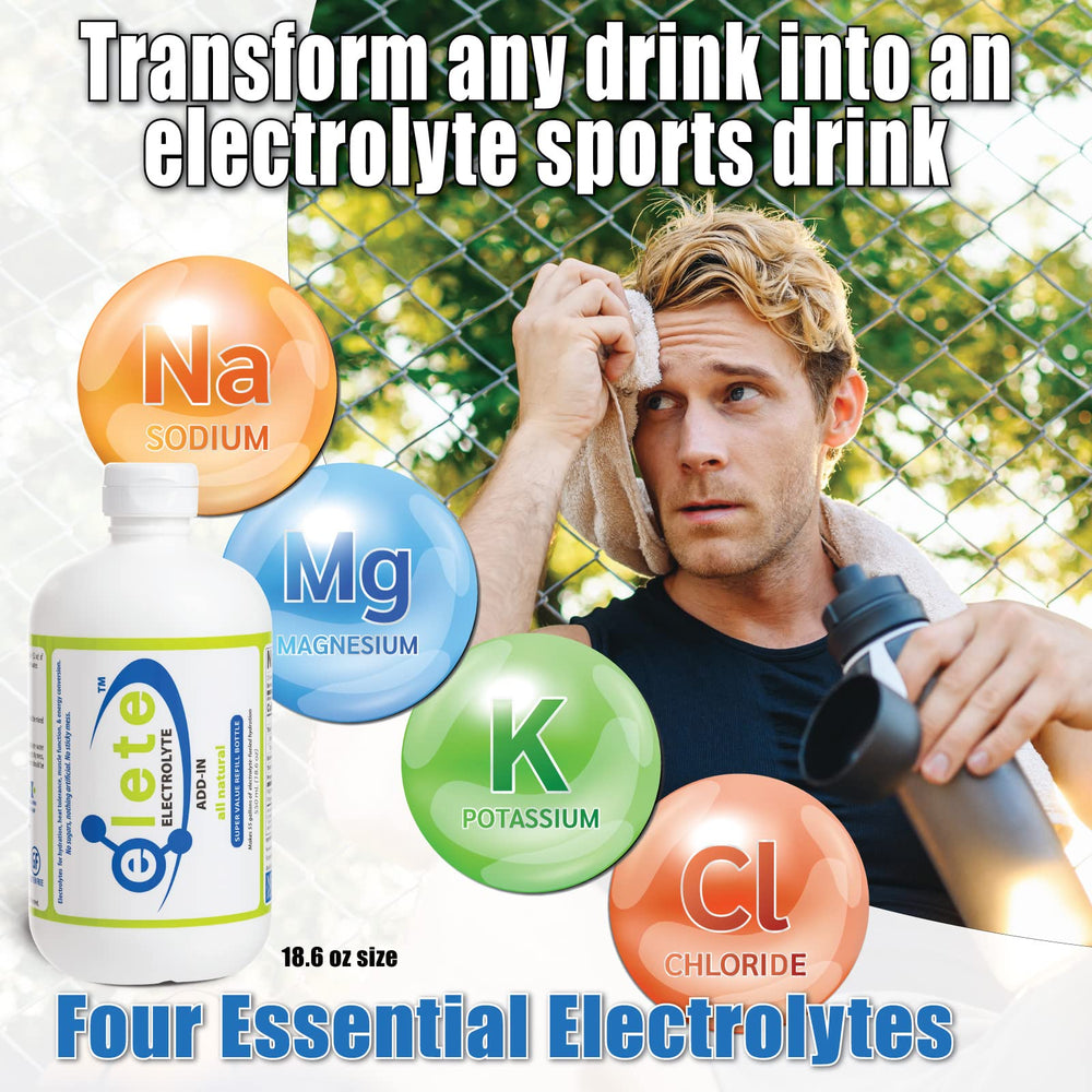 Elete Citrilyte Add-In liquid-drops add electrolytes to water for improved hydration