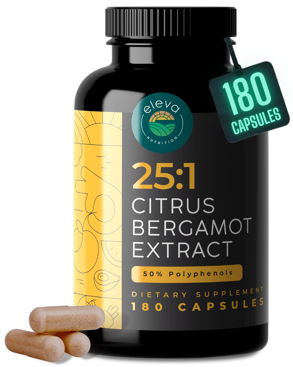 Eleva Nutrition Citrus Bergamot Extract 1000mg capsules support natural wellness