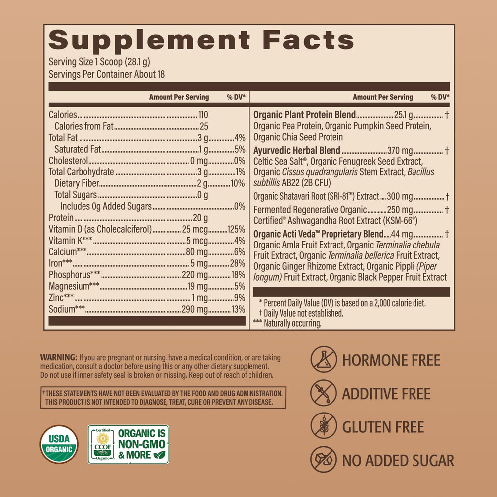 USDA Organic and Non-GMO seal on jar signals clean, sustainable sourcing