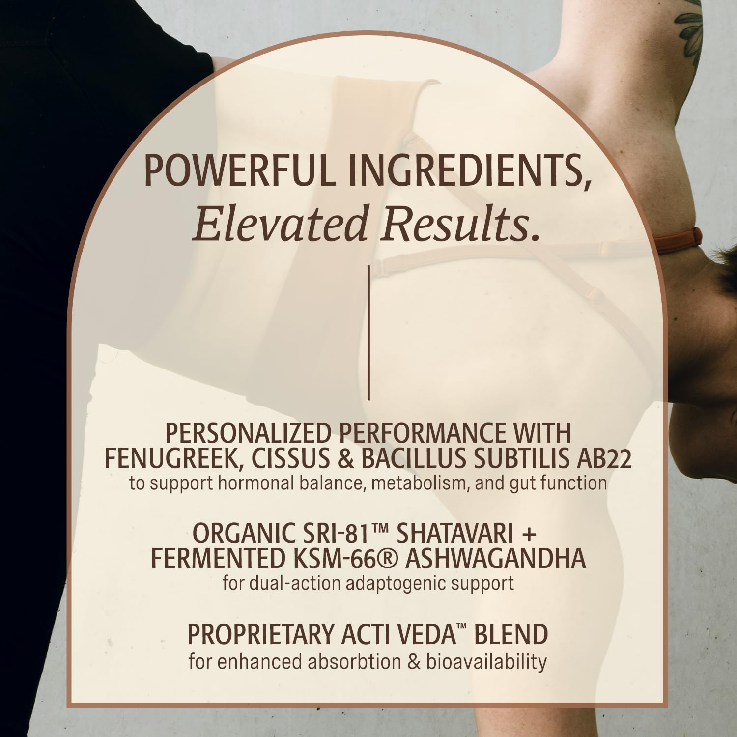 KSM-66 fermented Ashwagandha and Shatavari blend showcased for balanced energy support