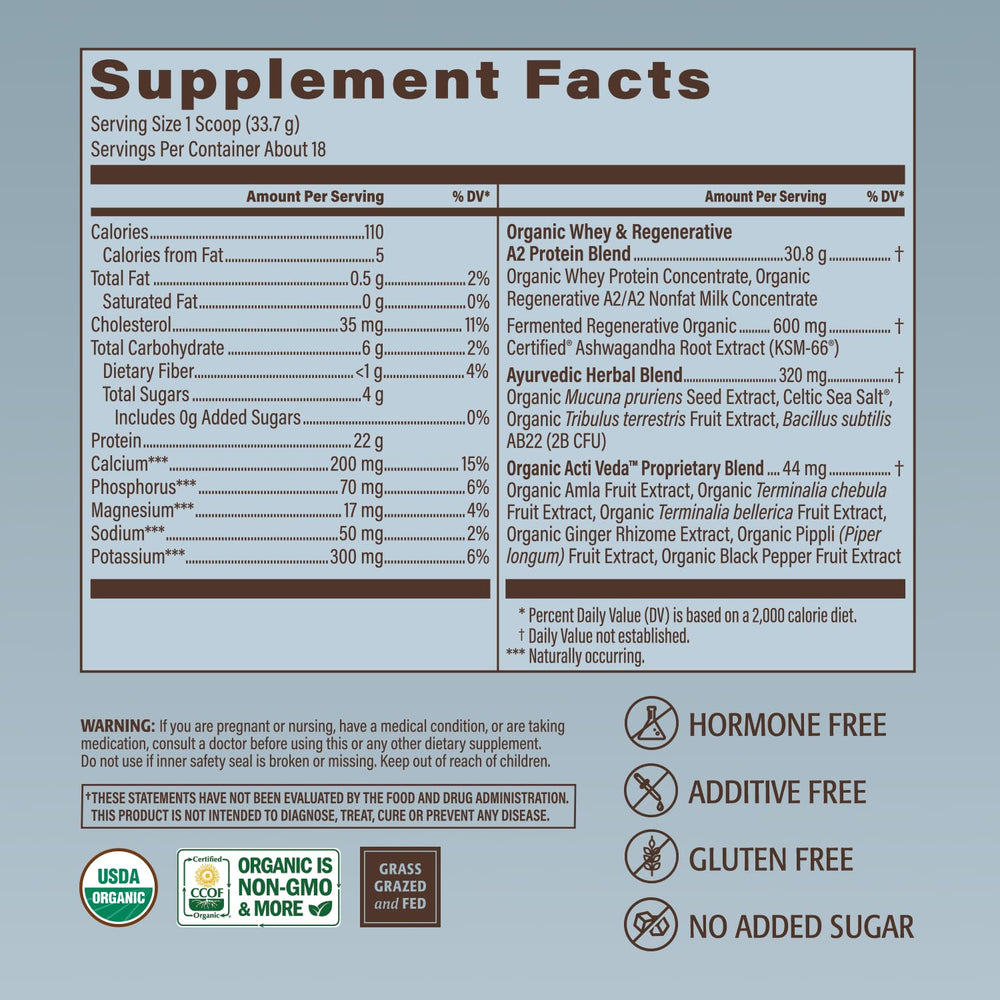 Packaging label from Elevate Organic shows USDA Organic and sustainable materials.