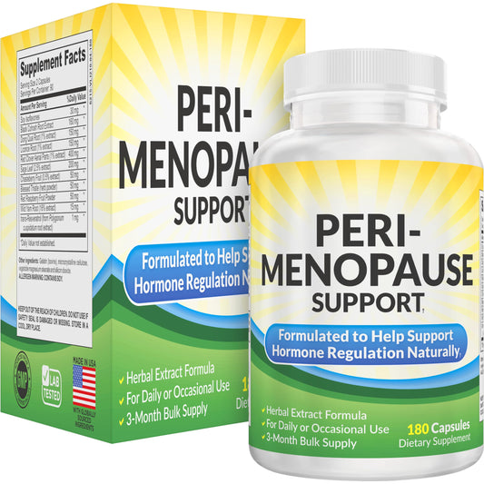Elevate Recovery Perimenopause bottle front showing 180 capsules for daily support.