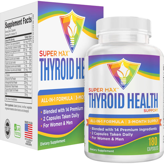 Elevate Recovery Thyroid Support bottle front with 180 capsules for daily energy support