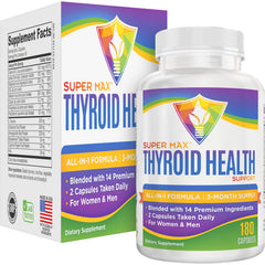 Elevate Recovery Thyroid Support bottle front with 180 capsules for daily energy support