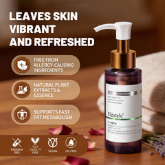 eleytele Korean Body Firming Oil pour shows smooth glide for massage.