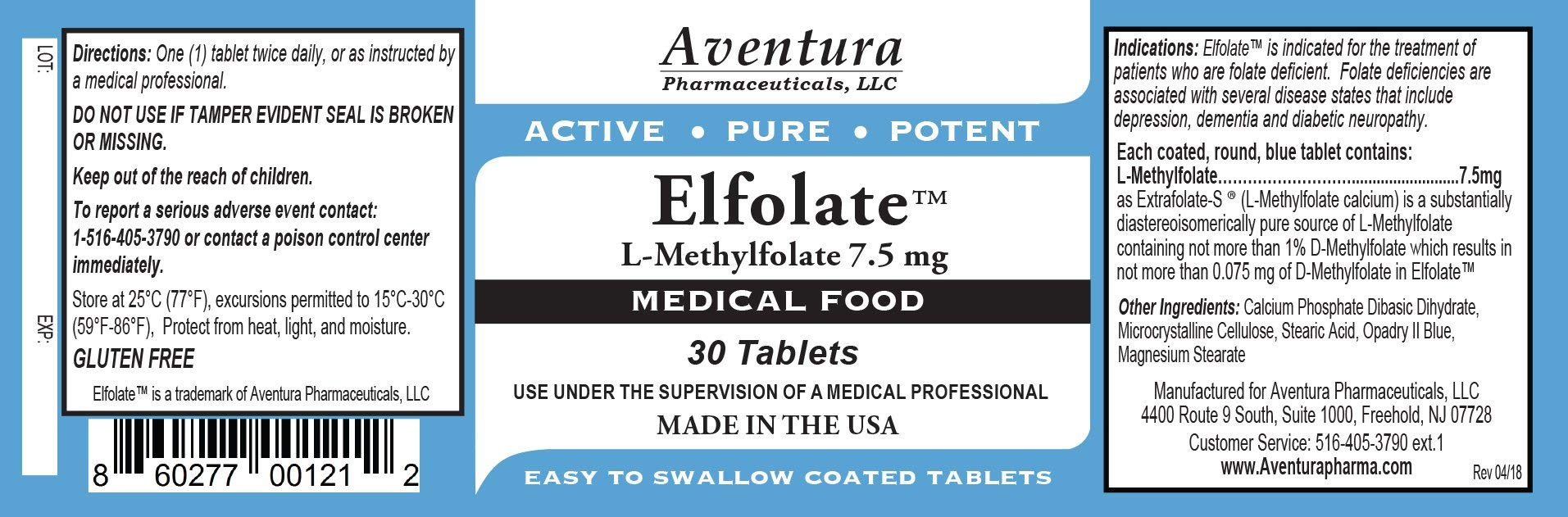 ELFOLATE bottle pour demonstrates easy daily dosing for professionals