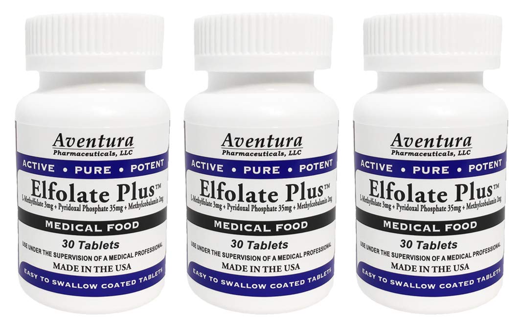 ELFOLATE Plus 3mg bottle front for daily wellness support.