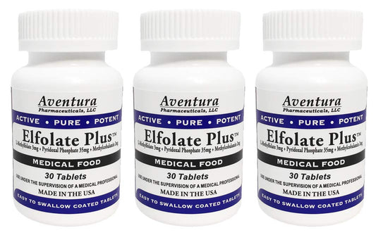 ELFOLATE Plus 3mg bottle front for daily wellness support.