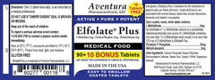 ELFOLATE Plus tablets close-up showing coated, easy-to-swallow design.