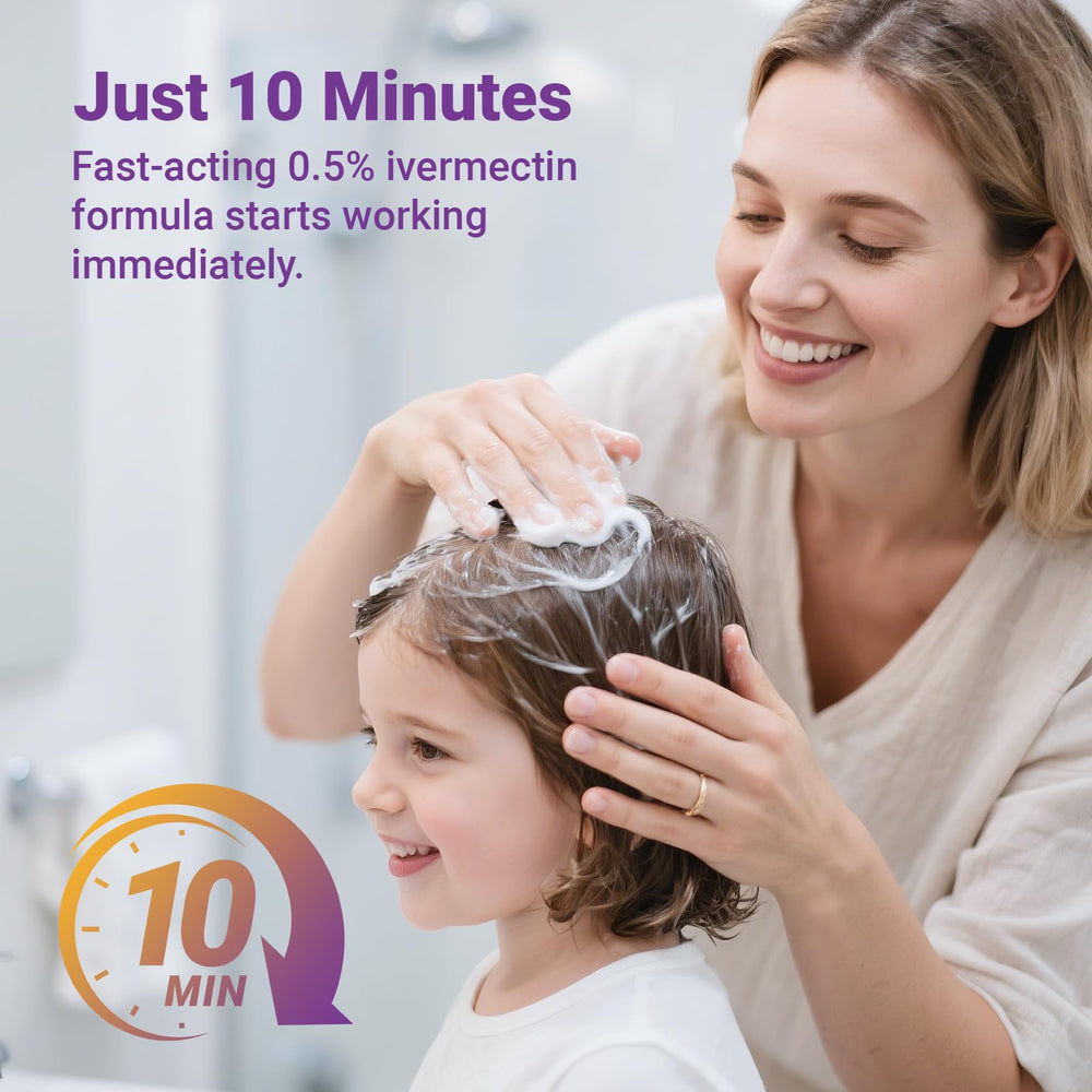 ELFSOUL lice treatment efficiency graphic illustrates fast action