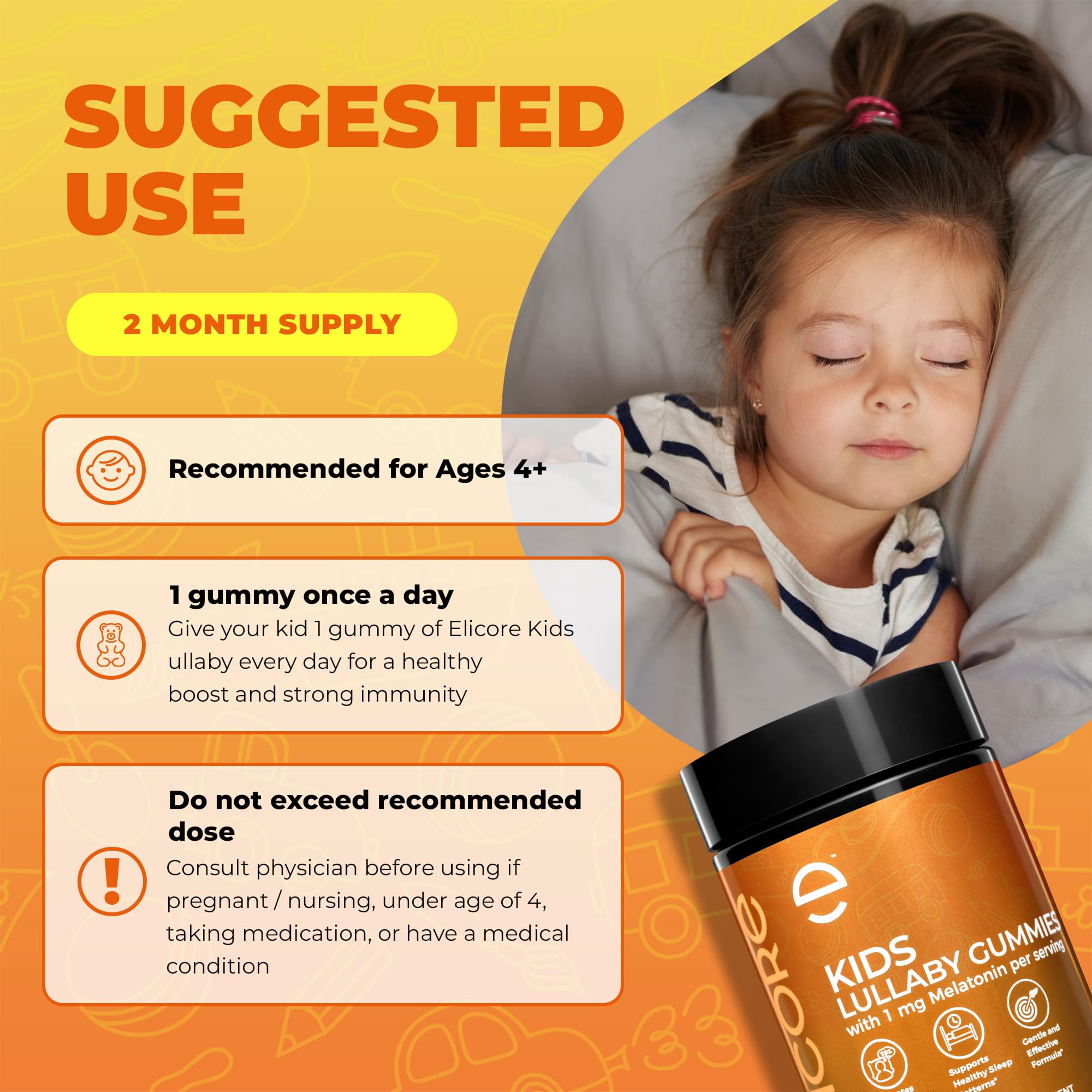 ELICORE label and ingredients close-up with natural flavor and vitamin B6