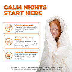ELICORE kids melatonin gummies packshot showing 2-month supply and packaging