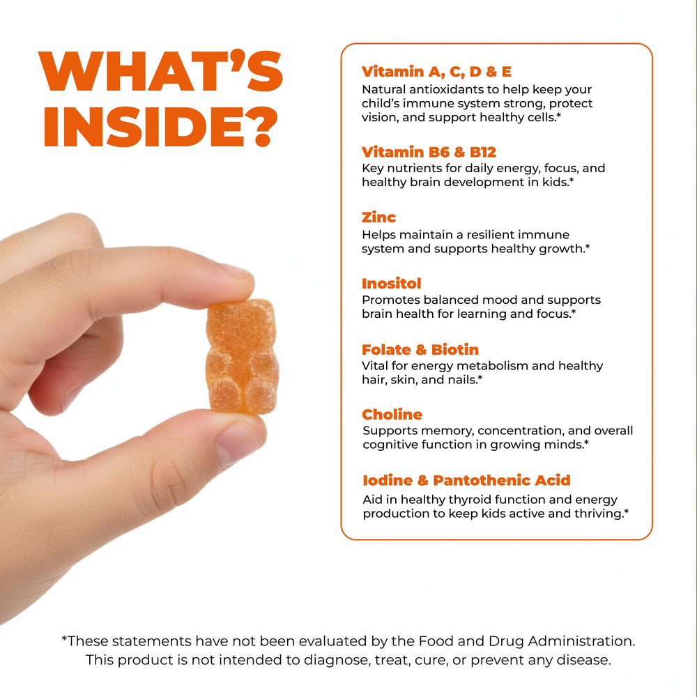 ELICORE gummies being dispensed from bottle by hand, easy daily chew
