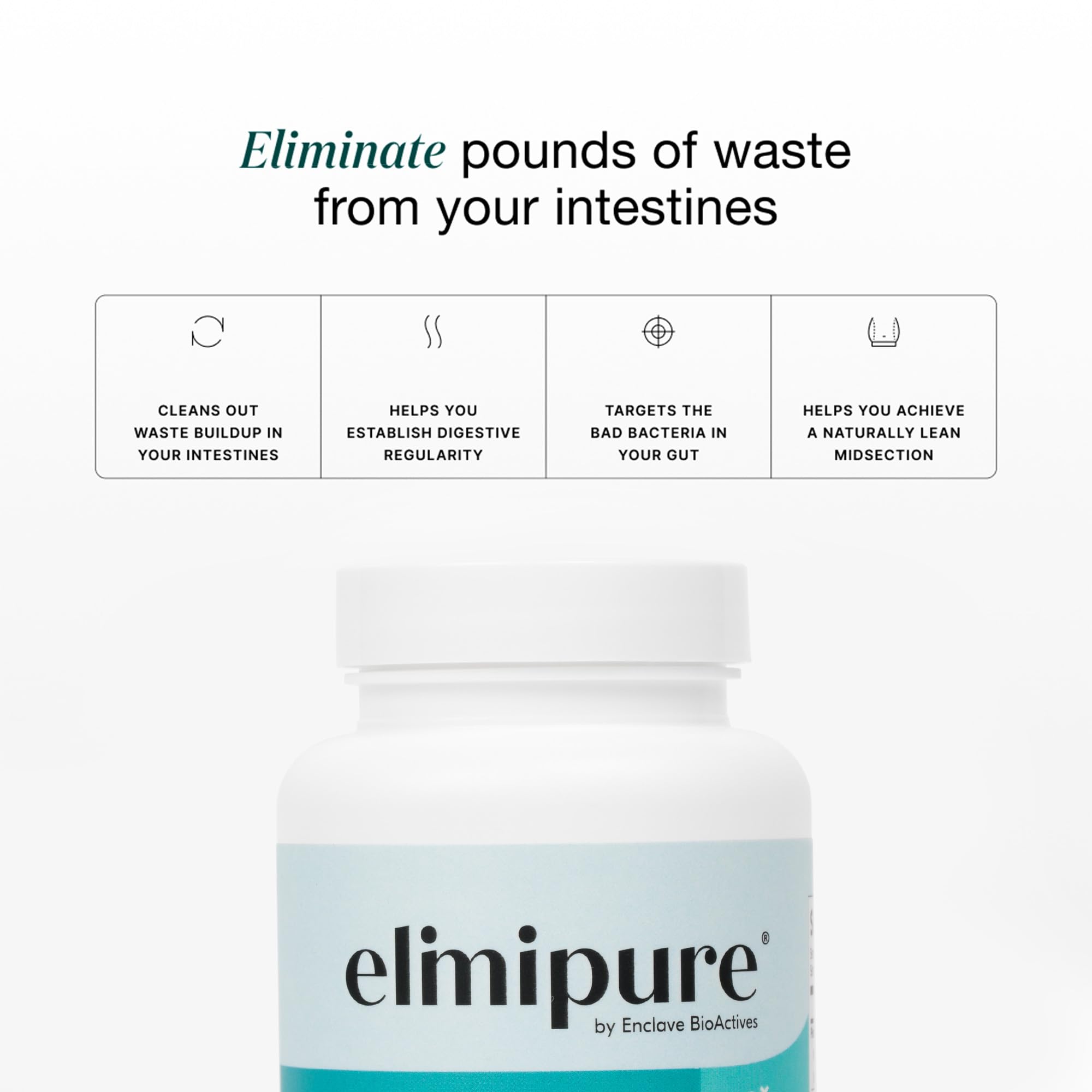 Elimipure Gut Cleanse capsules ready for morning routine
