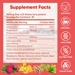 Elional Cortisol Drink Mix powder dissolving in a glass of water