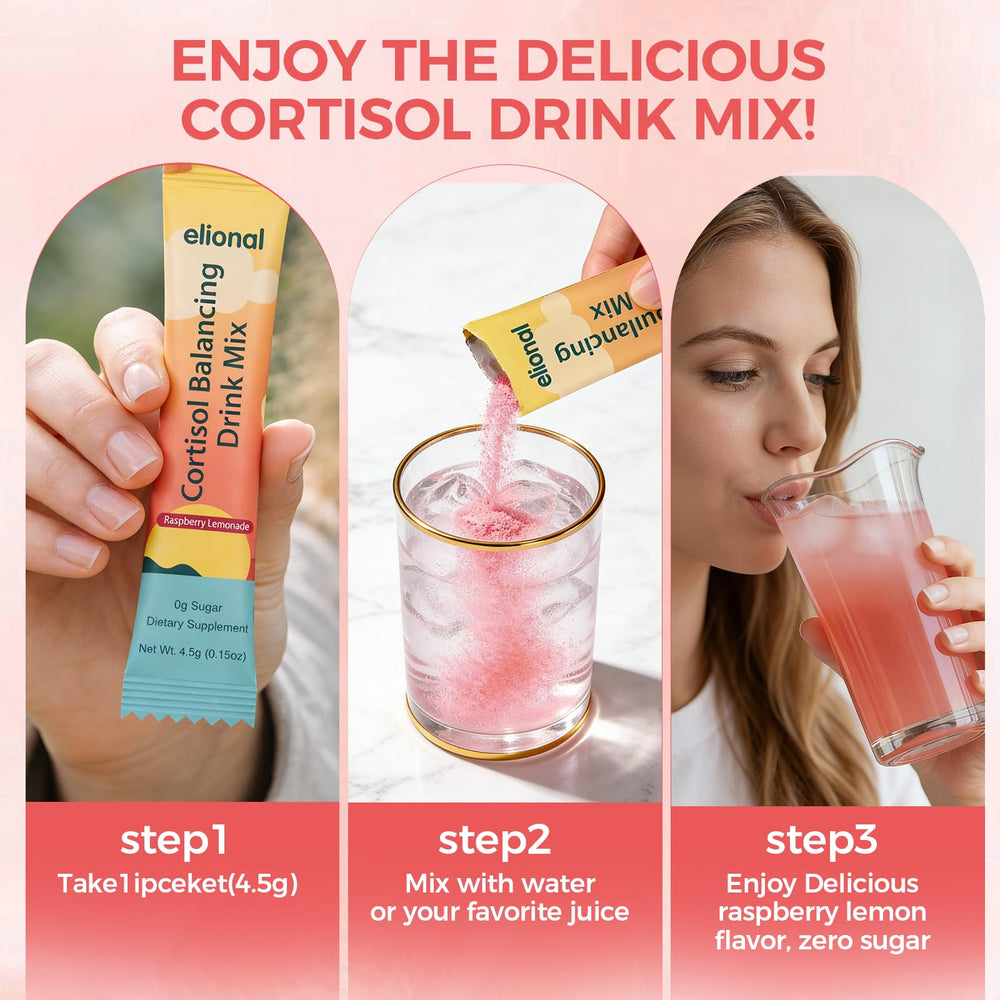 Quick-dissolve Elional Cortisol Drink Mix for a sugar-free refreshment