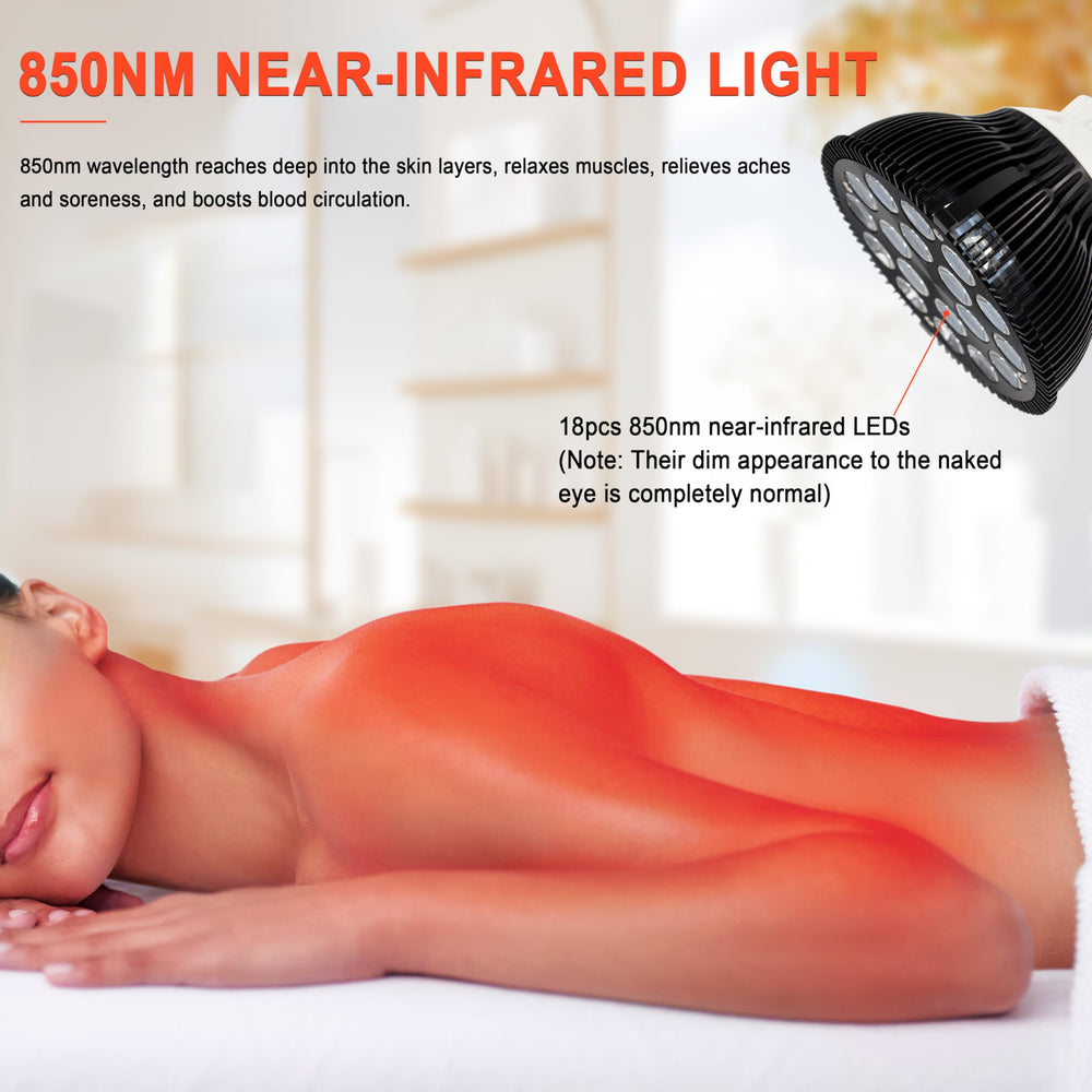 Elitzia infrared lamp back view shows compact design and heat sink